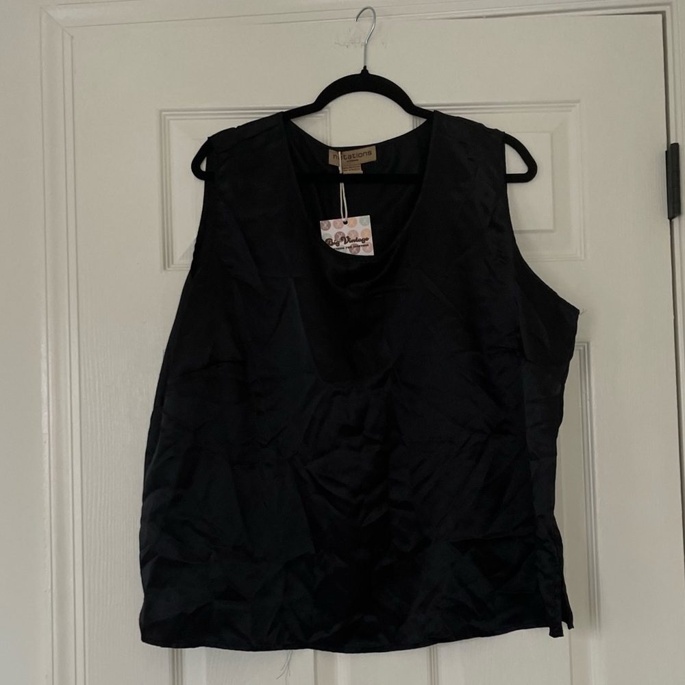 vintage silk tank top (plus size)